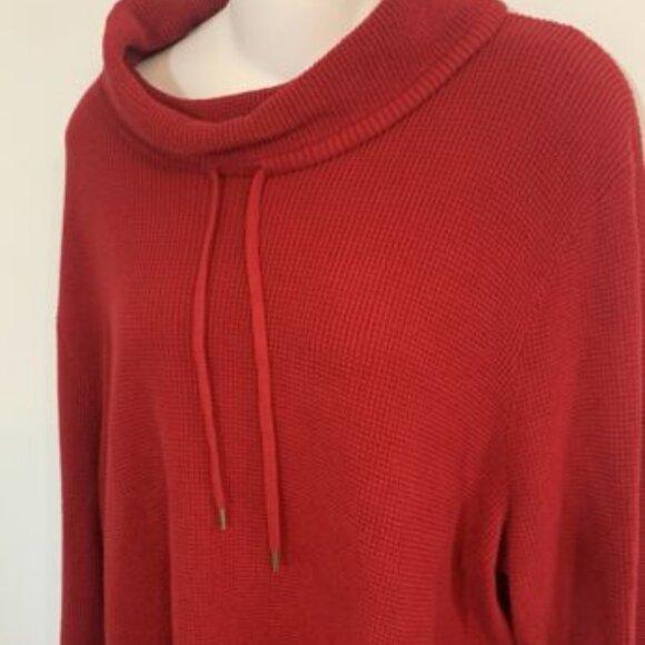 Ralph Lauren Plus Sz Cowl Neck Sweater Red 3X - Picture 2 of 10